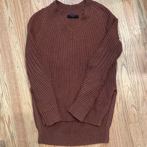 All saints v neck sweater brown xsmall